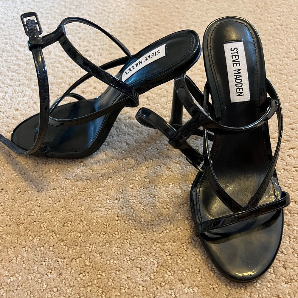 Steve Madden Strappy Black Heels